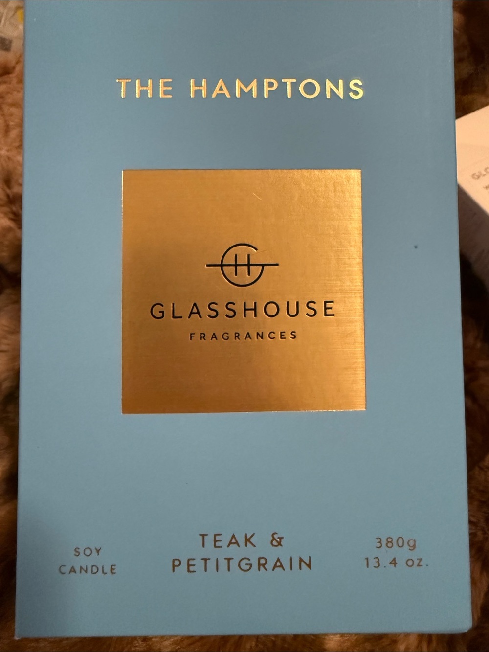 The Hamptons Soy Candle — Blue (Teak & Petitgrain)